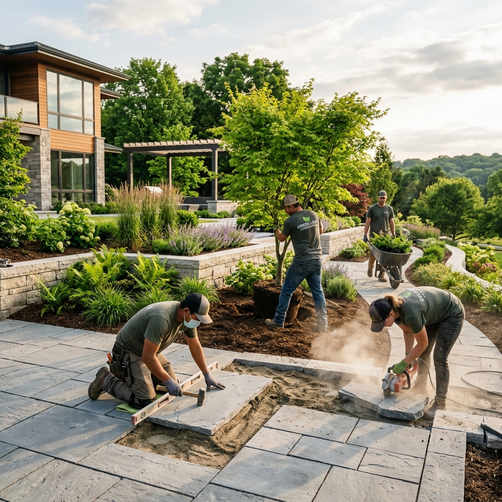 Landscaping industry scene