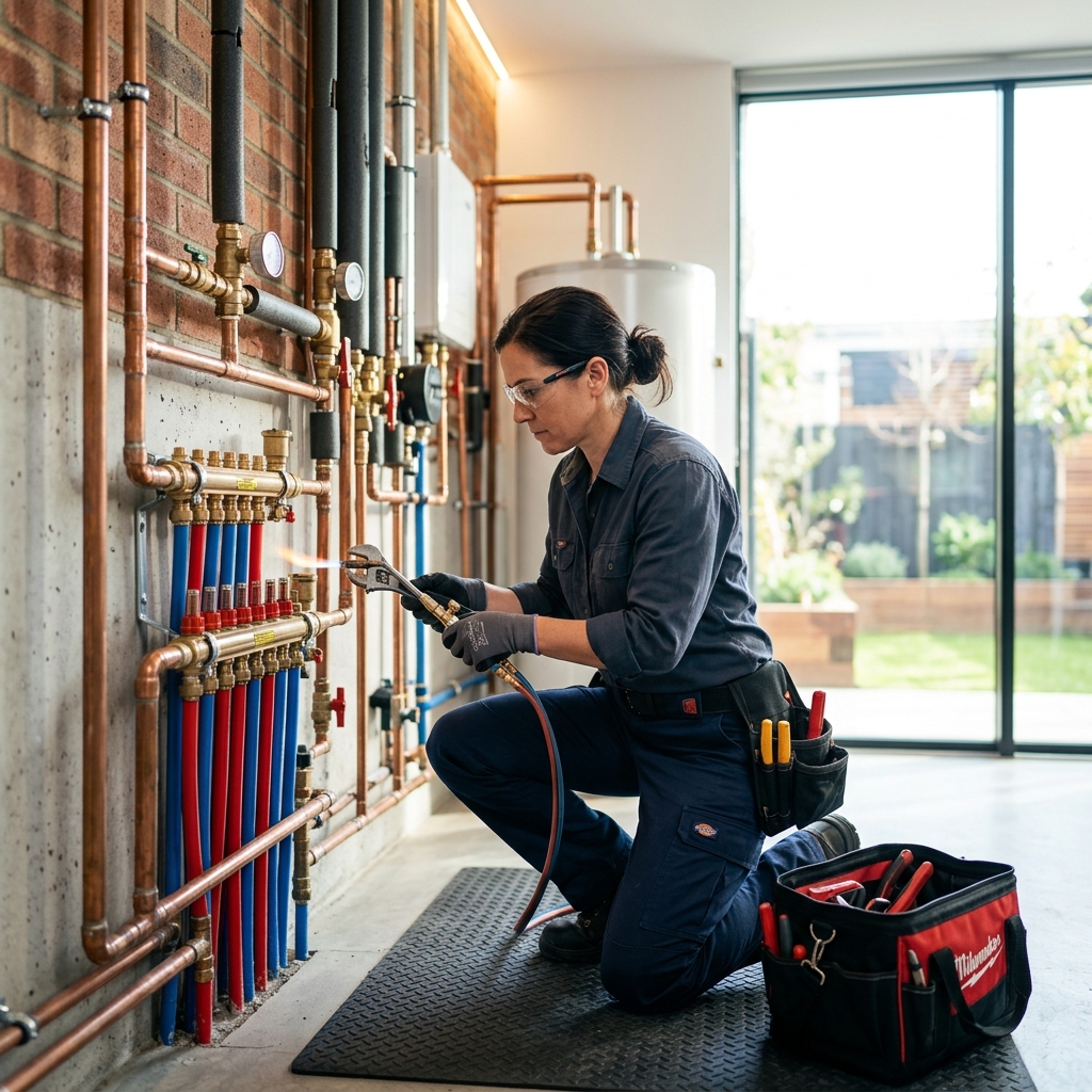 Plumbing industry scene